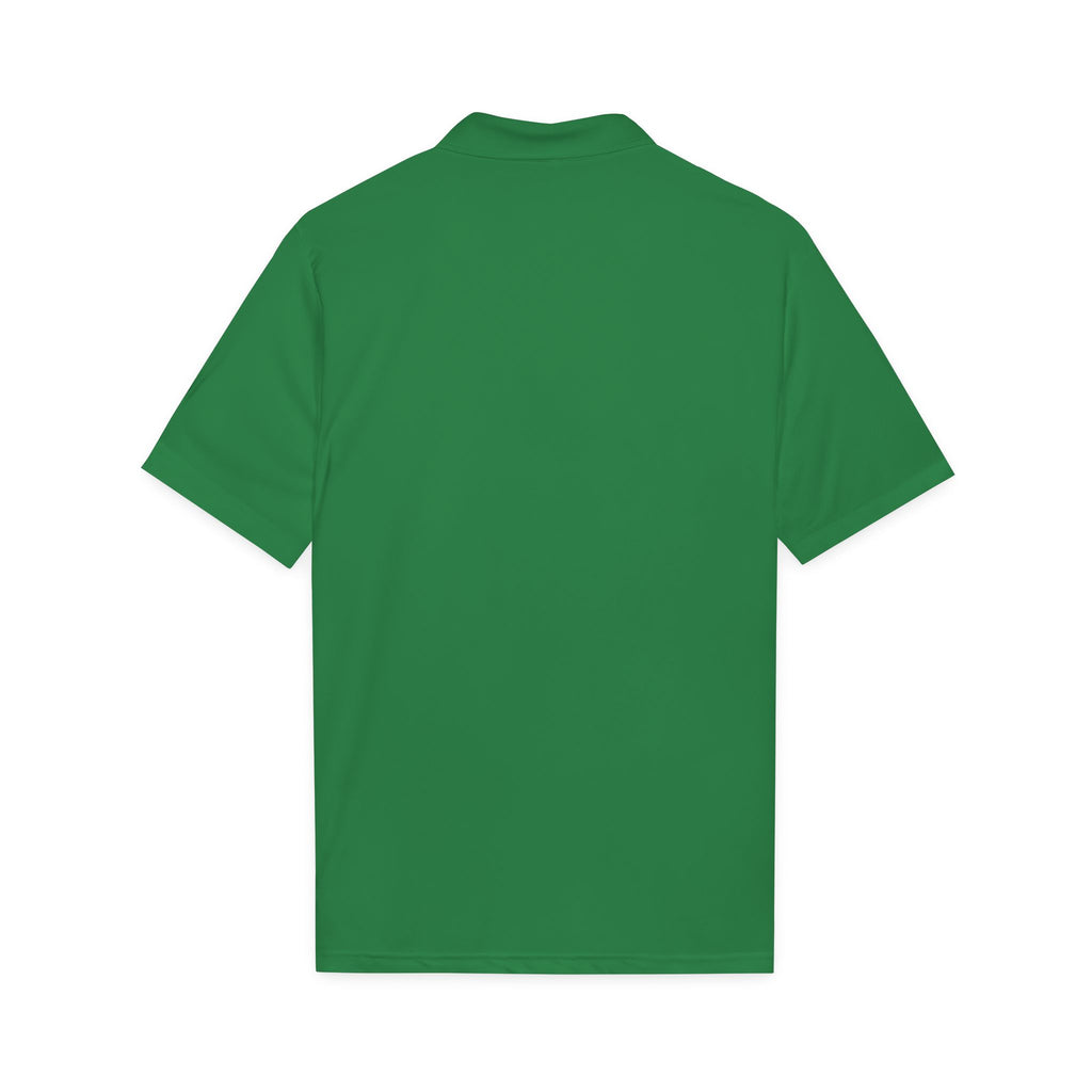 Embroidered Green Parrot Polo — Tropical Bird Chest Logo