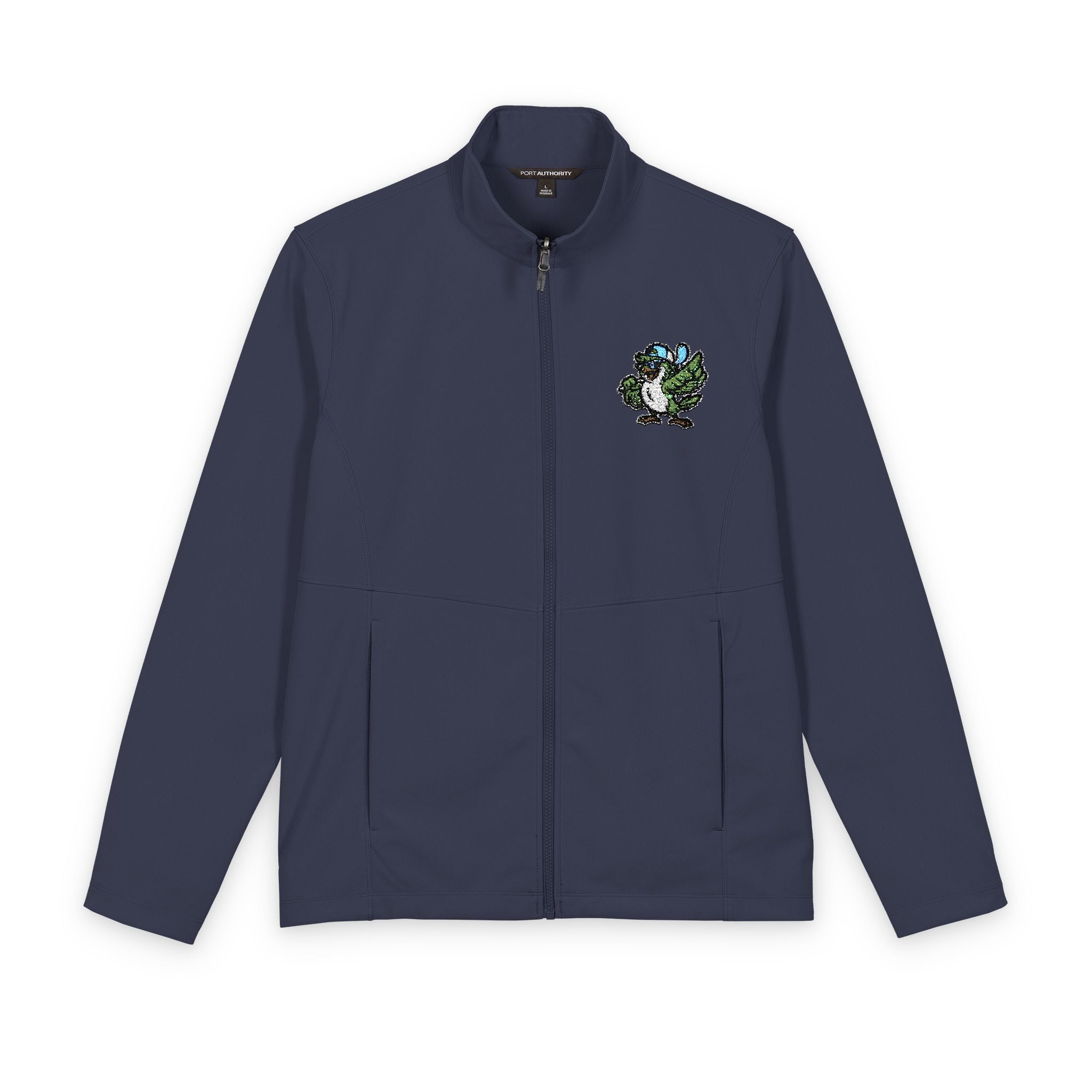 Men's Soft Shell Jacket — Earth Floral Emblem (Chest Print)
