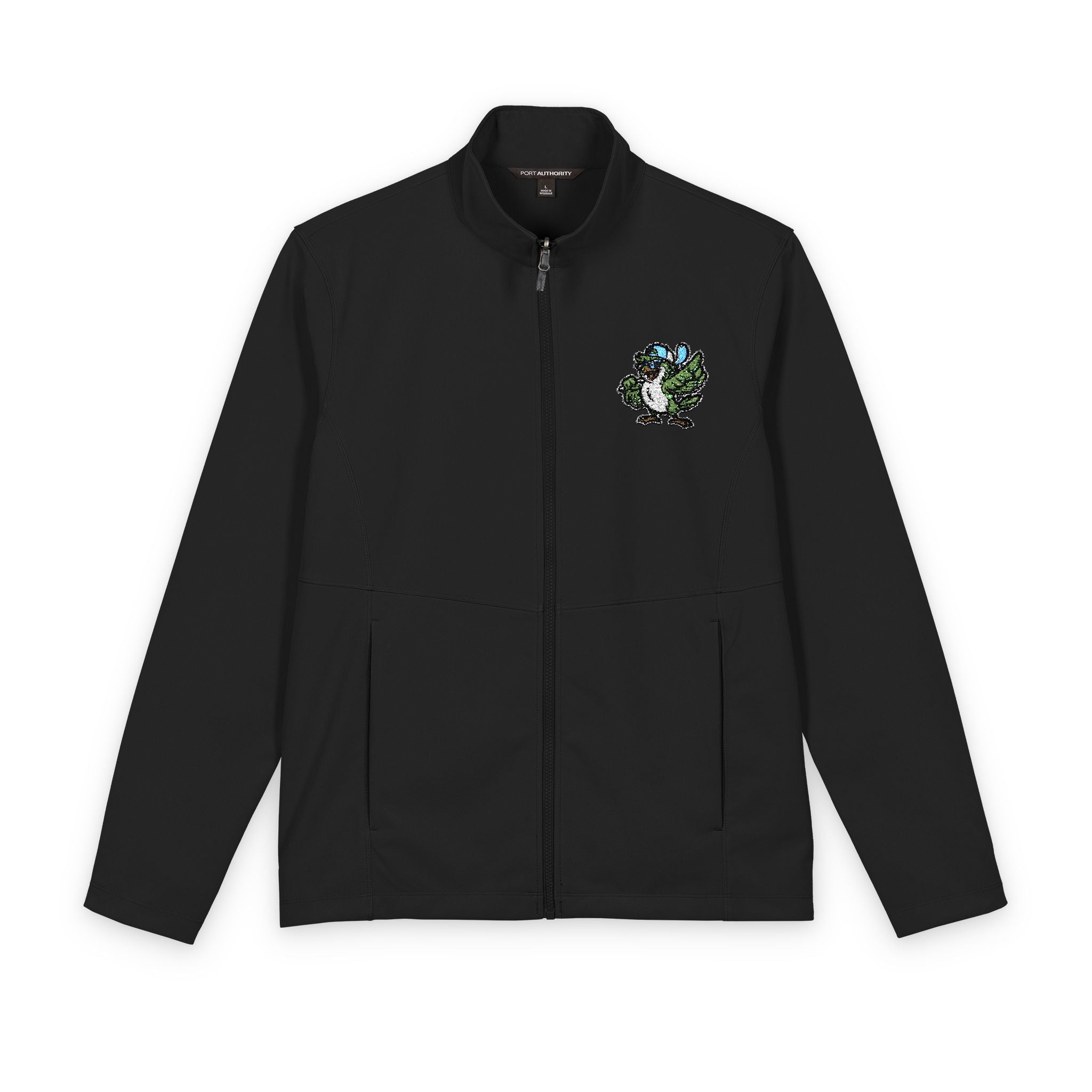 Men's Soft Shell Jacket — Earth Floral Emblem (Chest Print)