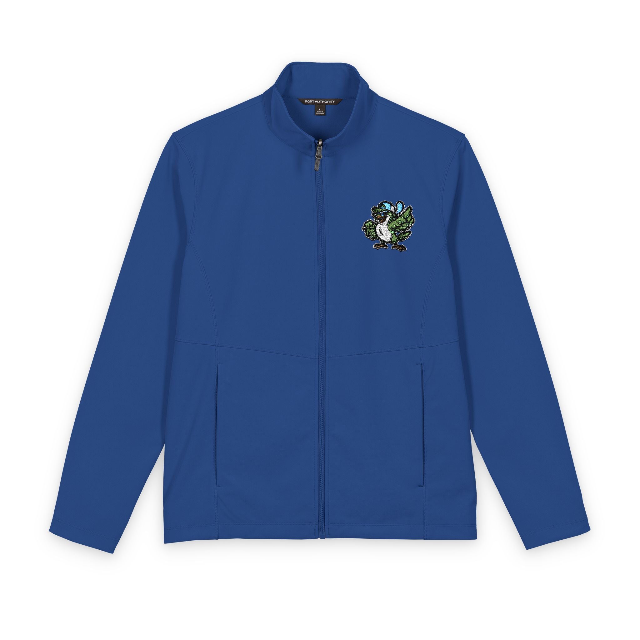 Men's Soft Shell Jacket — Earth Floral Emblem (Chest Print)