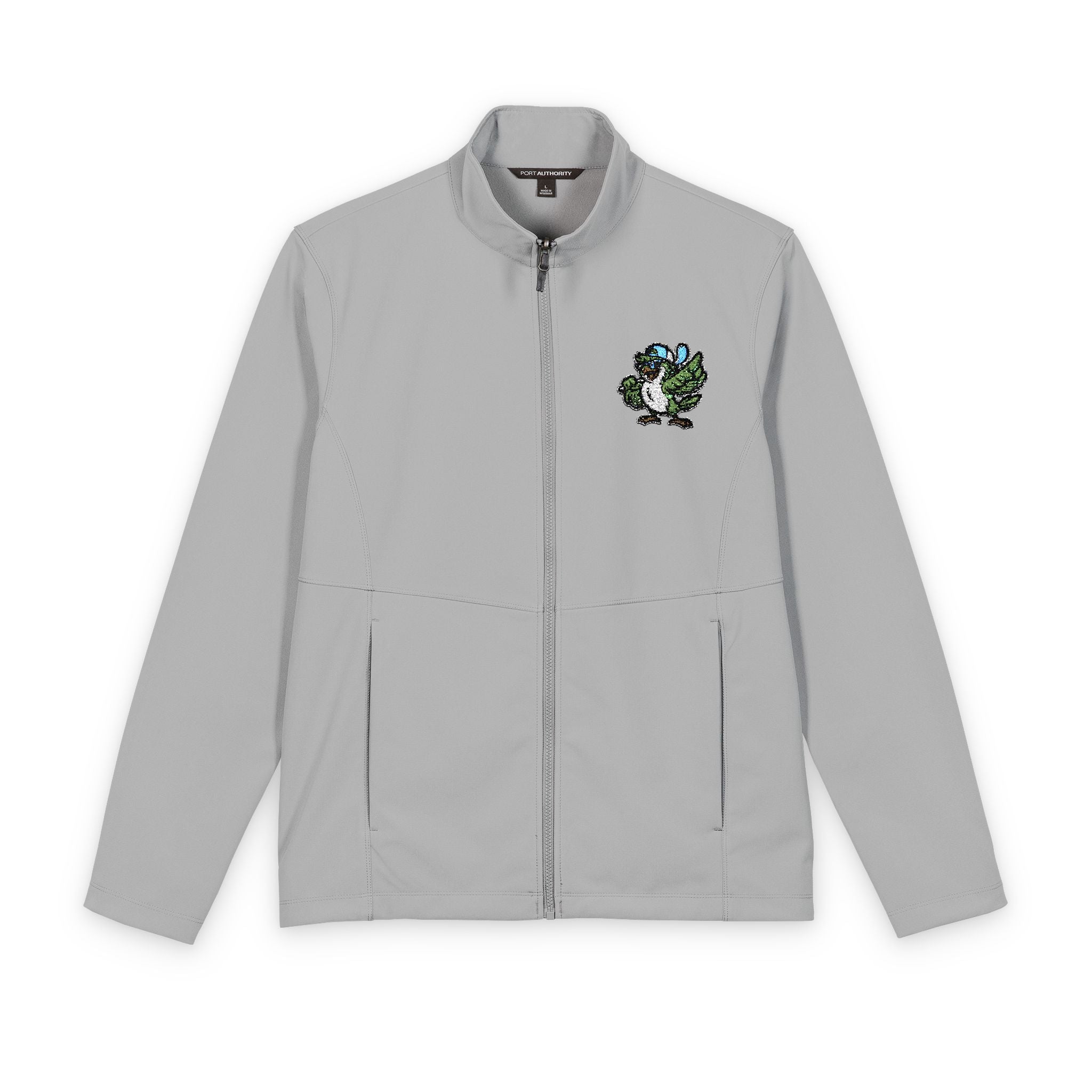 Men's Soft Shell Jacket — Earth Floral Emblem (Chest Print)