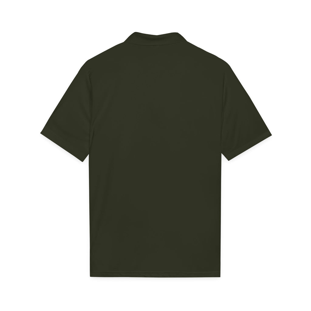 Embroidered Green Parrot Polo — Tropical Bird Chest Logo